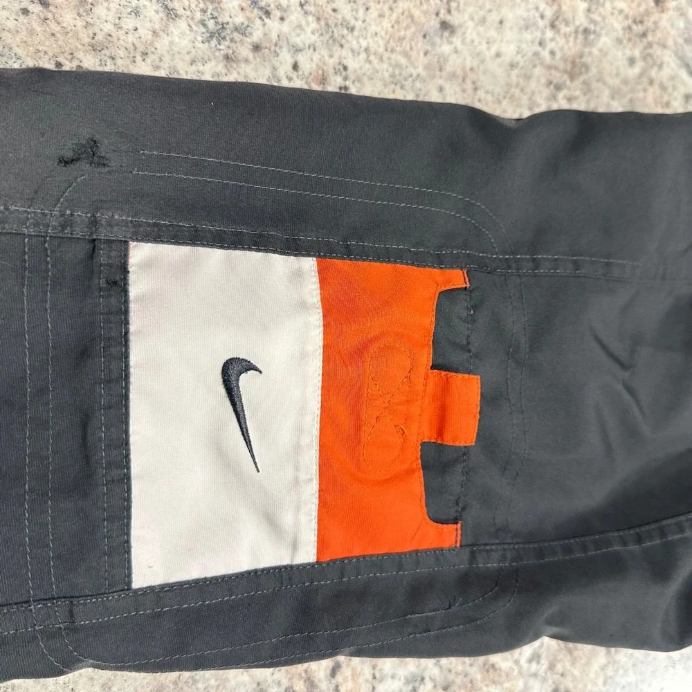 Nike vintage Kids Pants Size 4 GrayOrange White Cargo Track‎ Athletic Wear